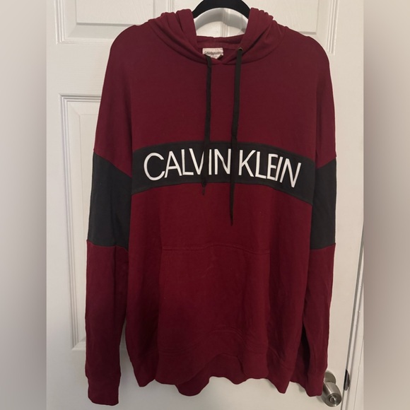 Calvin Klein Red and Black Hoodie - Picture 1 of 2